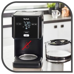 Čierny kávovar na filtrovanú kávu Smart'n'light CM600810 – Tefal