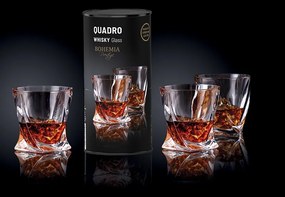 BOHEMIA PRESTIGE QUADRO POHÁR NA WHISKY V TUBE 340 ML SADA 2KS
