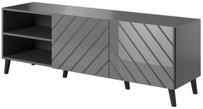 Cama Sivý TV stolík Abeto 2D