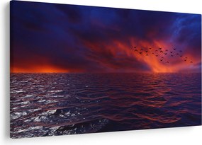 Obraz mora s vtákmi (90x60 cm)