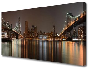Obraz na plátne Mesto mosty architektúra 140x70 cm