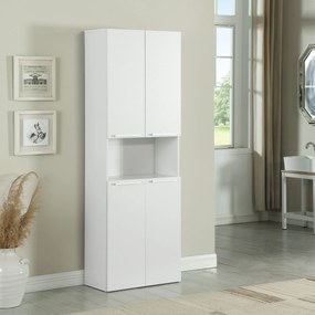 Kúpeľňová skrinka s košom Houseland Nelly matná biela