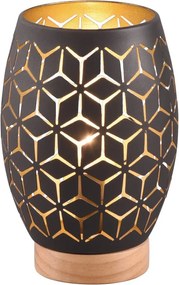 Čierna stolová lampa (výška 21 cm) Bidar – Trio