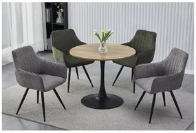 Okrúhly jedálenský stôl AMADEO II 90x90 cm, dekor dub