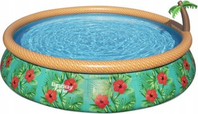 Rozkladací bazén pre deti s rozprašovačom Tropický 457 x 84 cm 15FT Bestway