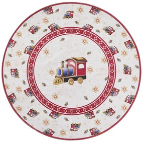 Villeroy & Boch, Kusový koberec Villeroy & Boch Toy's delight 106276 Cream, Red kruh, 160x160 (priemer) kruh, červená, obývacia izba