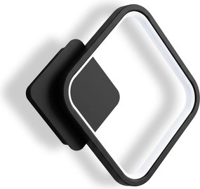 Toolight Toolight, LED nástenné svietidlo, 11W, 3000K, LHJ122-W, 500lm, čierna matná, OSW-03276