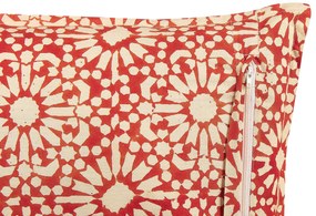 Bavlnený vankúš 45 x 45 cm červený CEIBA Beliani