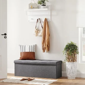 Taburet s úložným priestorom OTTOMAN 110x38 cm, tmavo sivý