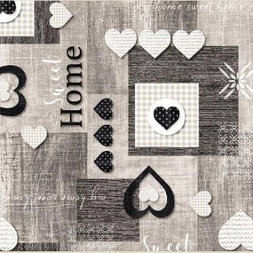 Obrus PVC 180C Sweet Home sivý metráž, 20 m x 140 cm, IMPOL TRADE
