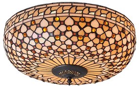 Endon 64276 - Stropné svietidlo Tiffany MILLE FEUX 2xE27/60W/230V priemer 45 cm