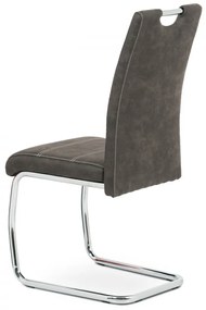 Jedálenská stolička CINA – látka, sivá