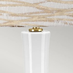 Elstead MILO-AB-TL-LANT - Stolná lampa MILO 1xE27/60W/230V béžová