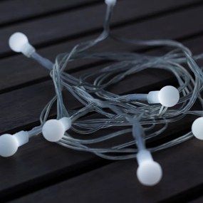 DECOLED LED světelný řetěz na baterie, ledově bílá, 10 diod, 2,1 m