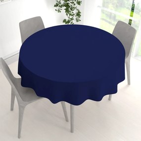 Biante Dekoračný okrúhly obrus Rongo RG-084 Námornícka modrá Ø 100 cm