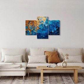 Obraz - Modrozlatá maľba (90x60 cm)