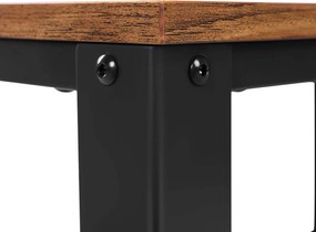 Odkladací stolík na kolieskach TAYLOR 60x40 cm, rustikálne hnedý