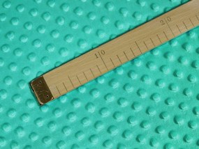 Biante Detská obliečka na vankúš Minky 3D bodky MKP-047 Tyrkysovo zelená 30 x 50 cm