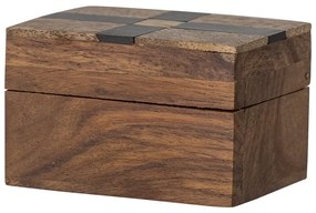Hnedý dekoratívny drevený úložný box 6,5x4,5x4 cm Cemile – Bloomingville