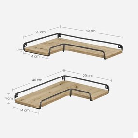 Sada dvoch rohových políc LLS831B88