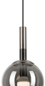 Luster na lanku ROLLO 1xE14/5W/230V matný chróm/dymová