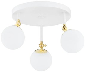 Argon 1434 - Kúpeľňový prisadený luster LATINA 3xE14/7W/230V IP44 biela/zlatá