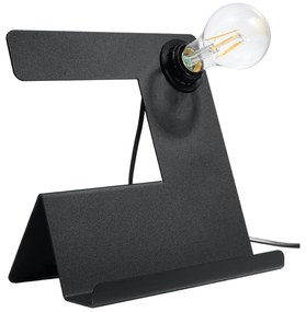Stolná lampa Incline, čierne telo svietidla