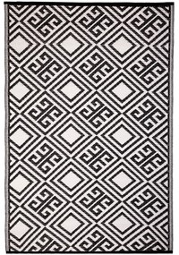 Esschert Design Koberec Heidi, 122x180 cm, biela/čierna