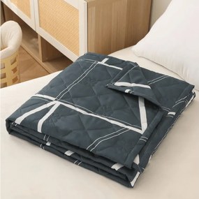 Letná prikrývka GRIDON 140x200 cm, čierna