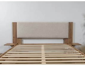 Svetlosivá dvojlôžková posteľ s roštom 140x190 cm Lior – Bobochic Paris