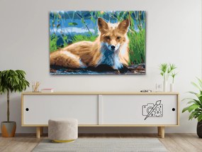 Gario Maľovanie podľa čísel Líška Rozmery: 80 x 60 cm, Rámovanie: Iba zrolované plátno
