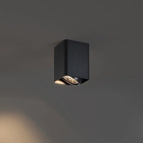 Dizajnový prisadený reflektor čierny GU10 70 mm otočný a naklápací - Vox