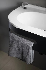 Sapho Sapho, PULSE konzola s držiakom uterákov, pravá, čierna mat, BM658-CP