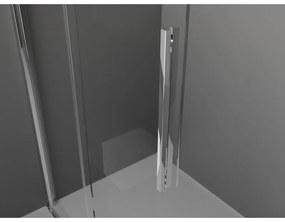 Mexen Velar, sprchová zástena s posuvnými dverami Walk-in 100 x 200 cm, 8mm sklo námraza, chrómová, 871-100-000-33-01