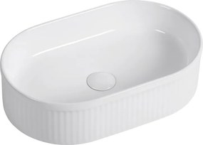 Erga Halle, umývadlo na dosku 490x315x130 mm, biela lesklá, ERG-V03-HALLE49-WH