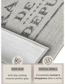 Sivý/krémovobiely behúň 62x150 cm Cucina – Hanse Home