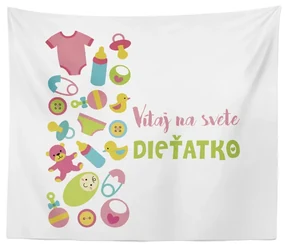 Sablio Deka Vitaj na svete, dieťatko: 150x120 cm