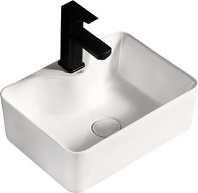BPS-koupelny Keramické umývadlo na dosku HYD-EE-WH-410 41x31 cm, biele