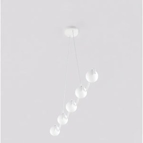 Luster na lanku SINUS 5xG9/8W/230V biely