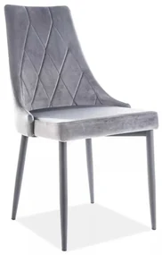 Jedálenská stolička Trix B Velvet, sivá