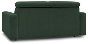 Tmavozelená menčestrová rozkladacia pohovka 195 cm Monaco – Bobochic Paris