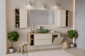 Comad Kúpeľňová skrinka pod doskové umývadlo s košom na bielizeň Dalia Cashmere 100 kašmír
