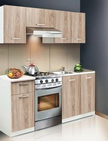 Kuchynský blok Irma, biela/dub sonoma