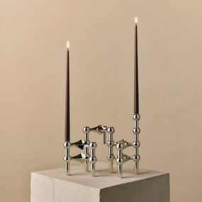 Stoff Nagel Vysoká sviečka STOFF Nagel by Ester&Erik Espresso – set 6 ks