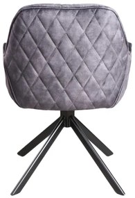 furniture-nabytek.cz - Sada 2 masívnych stoličiek Carlton, šedá, materiál textília / kov, lakované