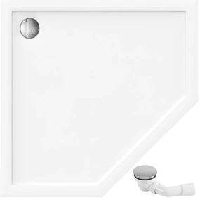 Rea Diamond - akrylátová sprchová vanička 80 x 80 x 5 cm + sifón, biela, REA-K8544