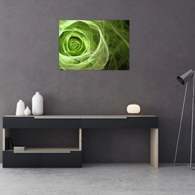 Obraz - Abstraktné ruže zelená (70x50 cm)