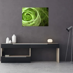 Obraz - Abstraktné ruže zelená (70x50 cm)