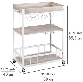 Servírovací stolík na kolieskach 40x80 cm Rustico - Wenko