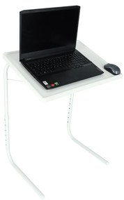 IKO Skladací príručný stolík pod notebook 52x40cm biely